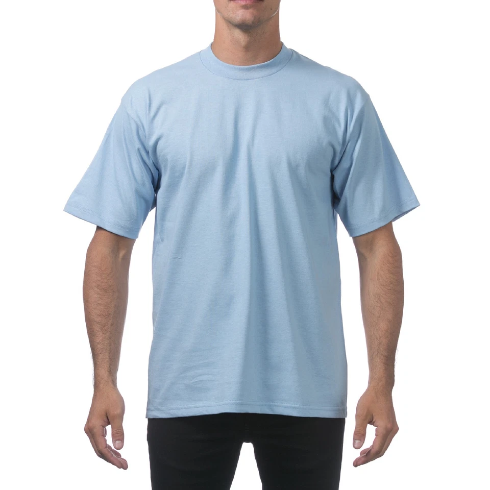 3 PACK PROCLUB MENS HEAVYWEIGHT SHORT SLEEVE T SHIRTS PRO CLUB CASUAL COTTON TEE - Image 3 of 4