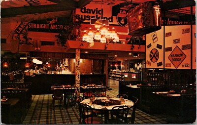 #ad Kissin Cuzzins Shrimp Boat Bradenton FL Interior Restaurant Signs postcard H480 $8.37