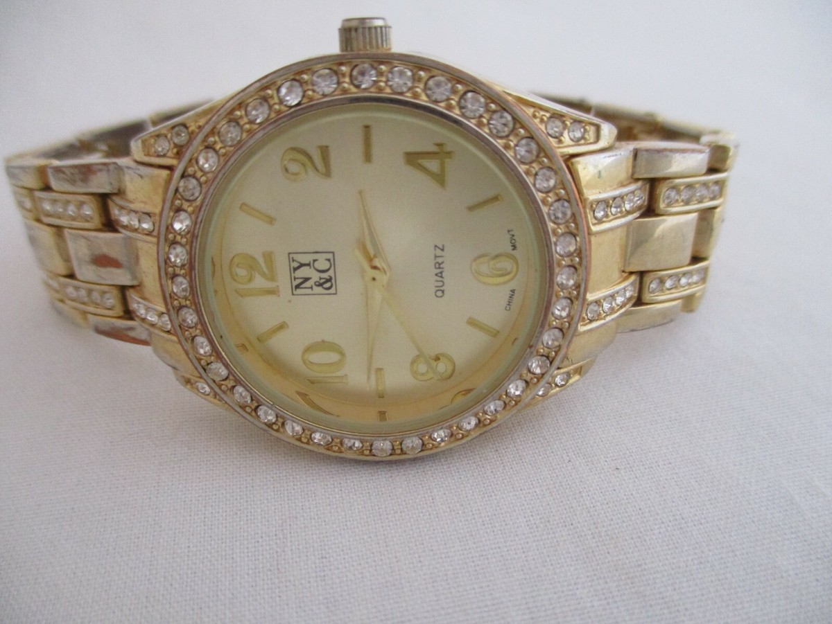Ny and company Women\'s Watch Gold Tone Ny & co women watch 36mm gold tone dial bracelet... | Depop main image 2