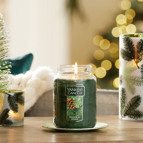 Balsam & Cedar Original Large Scented Jar Candle, 22 oz - Picture 2 of 7