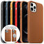 miniatura 1  - Lujo cuero case cover con-MagSafe para Apple iPhone 12 Pro Max Mini Funda móvil