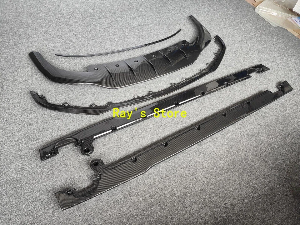 Faldas laterales de fibra de carbono labio delantero trasero difusor ala para Bentley Continental GT Foto 2 de 4