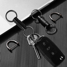 2 PCS Quick Release Swivel Keychain Detachable Pull Apart Key Holder 4 Key Rings
