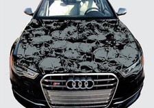 Vinyl Car Hood Wrap Full Color Pro Graphics Decal Skulls Custom Size Sticker