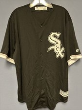 Majestic Chicago White Sox Official Cool Base Black Jersey - Men's XL