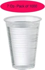 KAV Disposable Clear Plastic Cups 7oz Plastic Glasses for Travel, Wedding Party