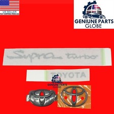 Genuine Oem Toyota 93-98 Supra Turbo Jza80 Mk4 Black Emblem Nameplate Kit Of 4