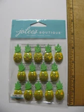 Jolee's Dimensional Stickers PINEAPPLE REPEATS Puffy 14 Pieces NOS