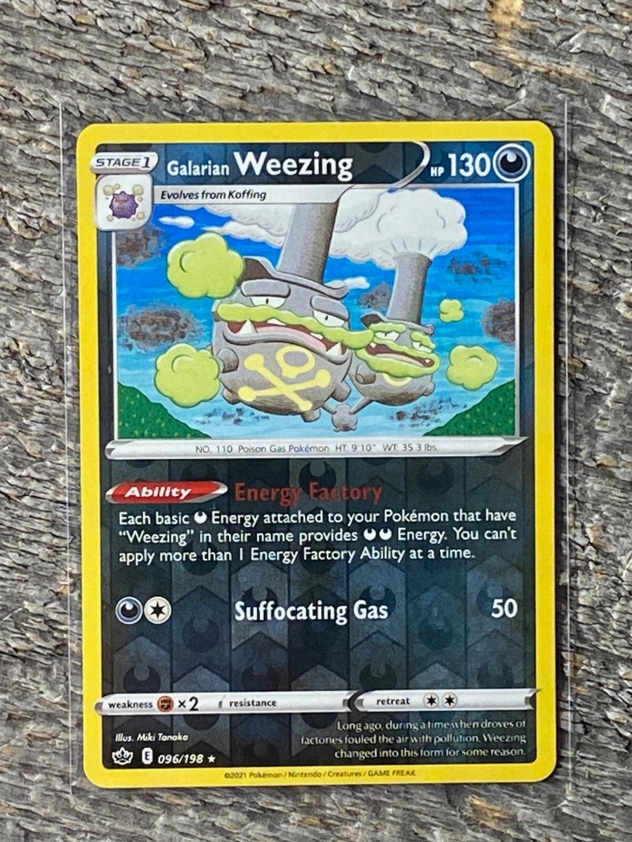 Galarian Weezing 130 HP Chilling Reign FOIL Pokemon Card Pokmon TCG 096/198