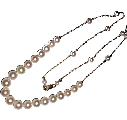 ✨Good condition Mikimoto Pearl necklace 5P M mark pendant top | eBay