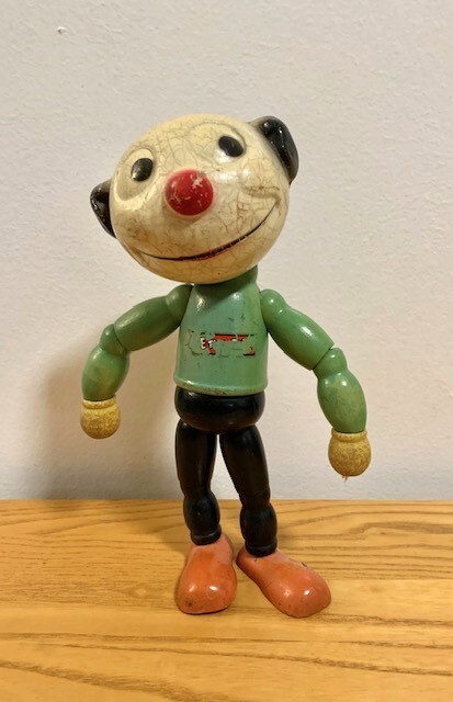 1932, Pete The Pup wood-jointed, designed by J L Kallus, for Cameo Doll Co.