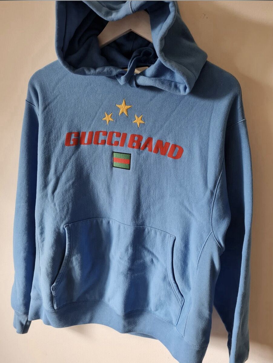 Gucci Band Hoodie Size Medium Blue | eBay Gucci Band Hoodie Size Medium Blue | eBay