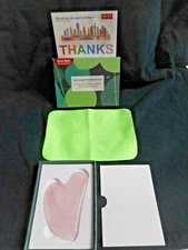 Rena Chris Gua Sha Facial Tool Natural Jade Stone Face & Body Massage Set Beauty