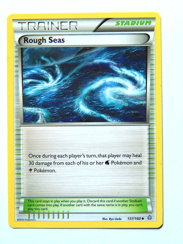 rough seas pokemon card XY Primal Clash 137/160 (Reverse Holo) Rough Seas - Primal Clash