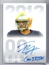 Tyler Eifert Press Pass Autographed NOTRE DAME inscribed auto IRISH 