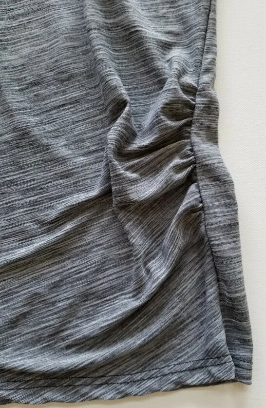 Suzie in the City Tank Top Women's 3X Plus Gray Sleeveless Side Ruching Stretch - Image 3 of 4