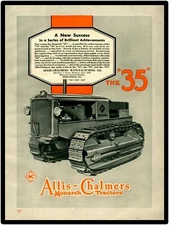 Allis Chalmers Tractors New Metal Sign: Monarch Tractor Model 35 Featured