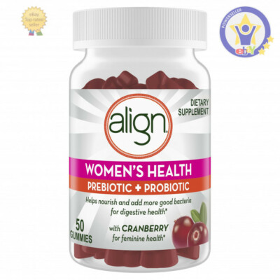 Align Women's Prebiotic Probiotic Supplement Gummies, Cranberry 50 Ct