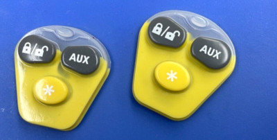2x NEW Genuine Viper 473V BUTTON PADS 3-Button Remote Transmitter Fob EZSDEI474V
