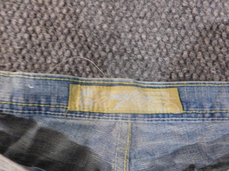 miskeen jean 40 y2k vintage para hombre capri retro lavado ligero holgado skater denim Foto 4 de 4