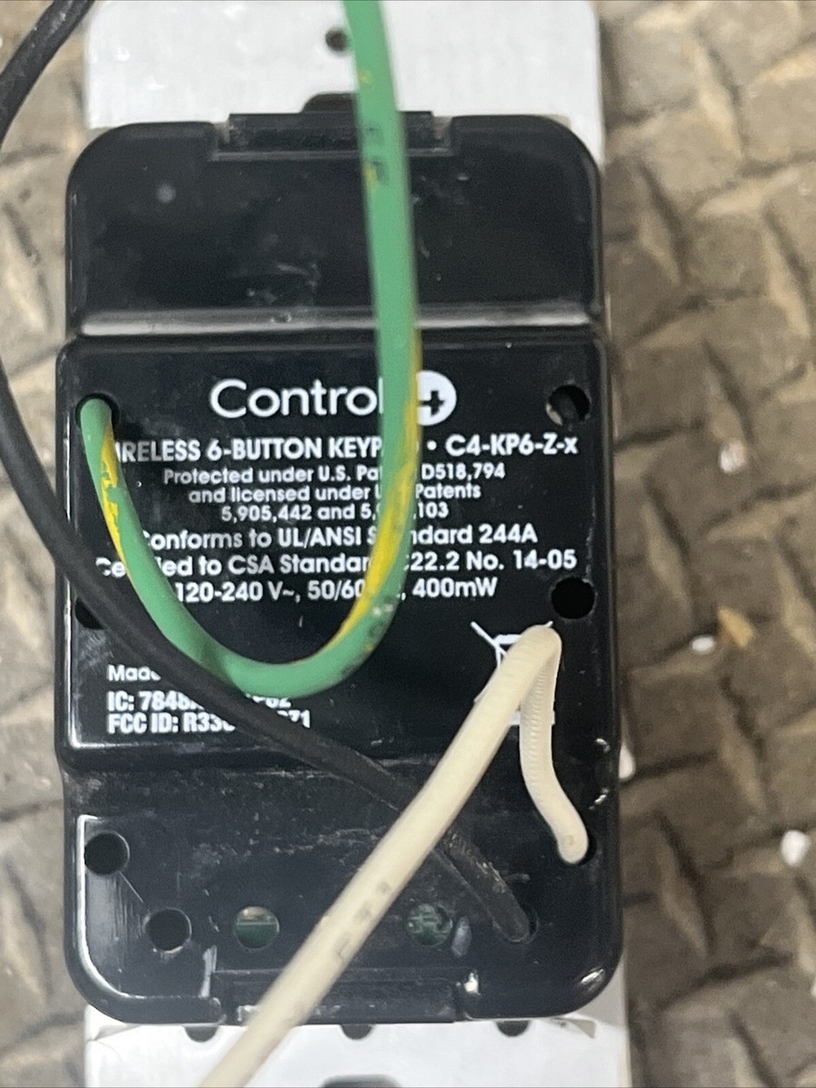 CONTROL 4 Wireless 6 Button Keypad C4-KP6-Z-x | eBay