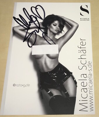Micaela Schäfer Original signierte Autogrammkarte Autogramm Karte Erotik Model