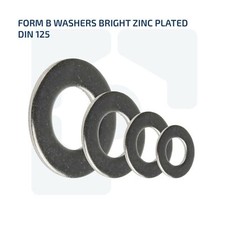 M20 THIN WASHERS FORM B FLAT WASHER WASHERS BRIGHT ZINC PLATED BZP DIN 125