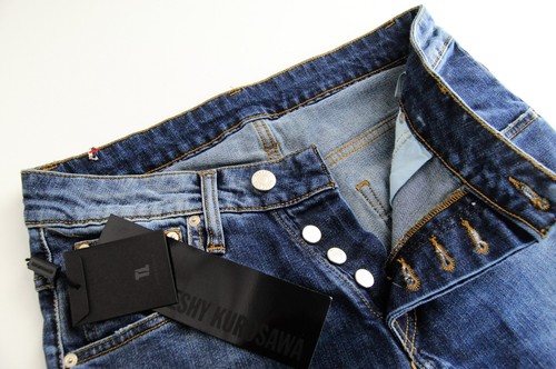 Takeshy Kurosawa Herrenjeans 46/32 Blau Baumwolle Gewaschen Stretch 5-Pocket - Bild 4 von 6