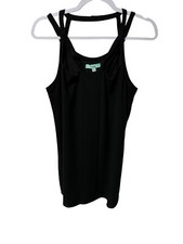 Karlie Little Black Dress Size L EUC Strappy Neckline