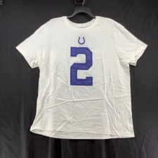 Indianapolis Colts Carson Wentz 2 Nike Mens T-Shirt White Blue Crew Neck XXL New