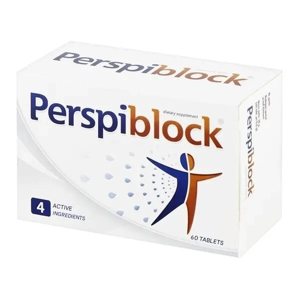 AFLOFARM Perspiblock 60 Tabletten gegen übermäßiges Schwitzen, Antitranspirant, Anti-Schweiß-Pillen