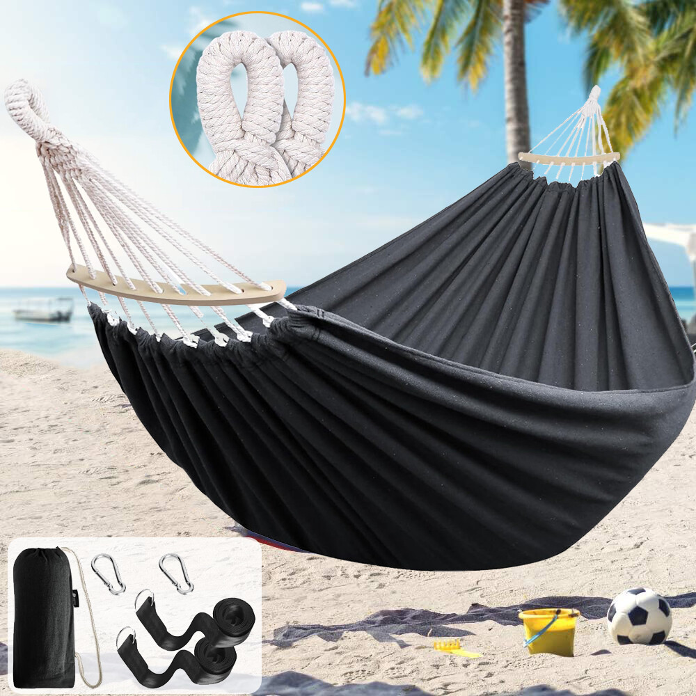 200*150cm Hammock with Spreader Bars Camping Hammock Double Swing
