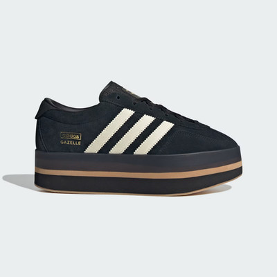 Adidas Originals Gazelle Stack Damenschuhe in Schwarz/Cremeweiß/Gummi