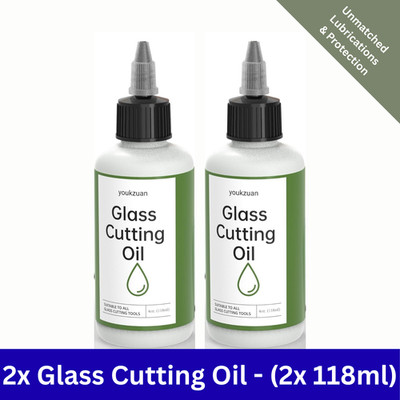 2x Glasschneider Öl Flüssigkeit - 118ml. Profi Glasschneideschmiermittel - 236 ml