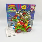 Vintage 1990 Teenage Mutant Ninja Turtles TMNT Toilet Taxi Toy Vehicle, Complete