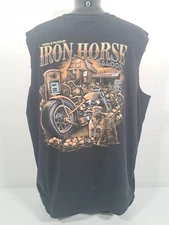 IRON HORSE SALOON World Famous Ormond Beach Florida Dog Bone Biker Vest - 3XL