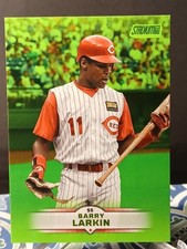 2025 Topps Stadium Club Barry Larkin Lime Green Parallel #27 Cincinnati Reds 