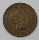 1908-S  Indian Head/Oak Wreath rev Cent FINE 1c ~ obverse surface marks