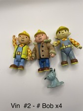 Bob The Builder & pilchard the cat Action Figure bundle x4 Toys 