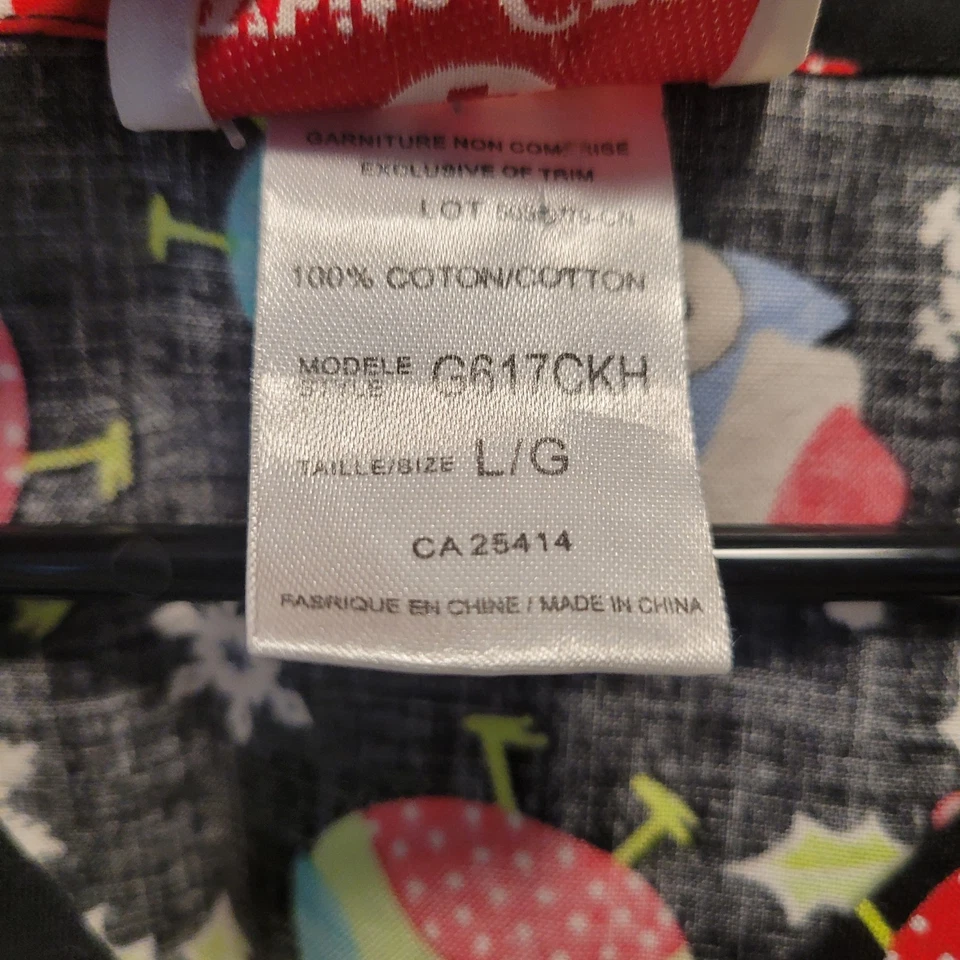 Blusa Médica Exfoliante Navidad Dibujos Animados Búhos L Algodón Invierno Foto 4 de 4