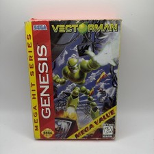 Vectorman Sega Genesis Cardboard Variant - No Manual- Tested - Authentic