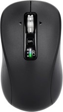 Wireless Mouse, Dual Bluetooth  USB, Silent Clicks, Adjustable DPI Rechargeable