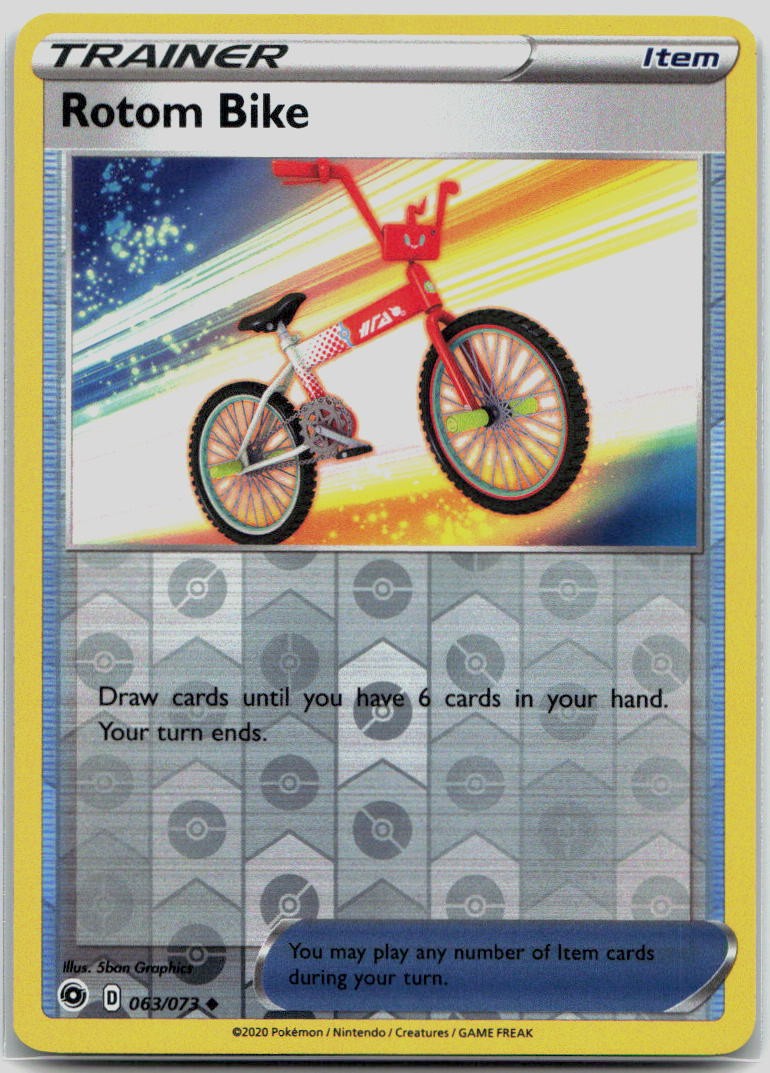 Rotom Bike Reverse Holo 063/073 Uncommon Champion's Path Pokemon NM/M
