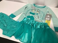 Disney Aladdin Jasmine Cotton/Tulle Pajama 3 Piece Set Siz 2
