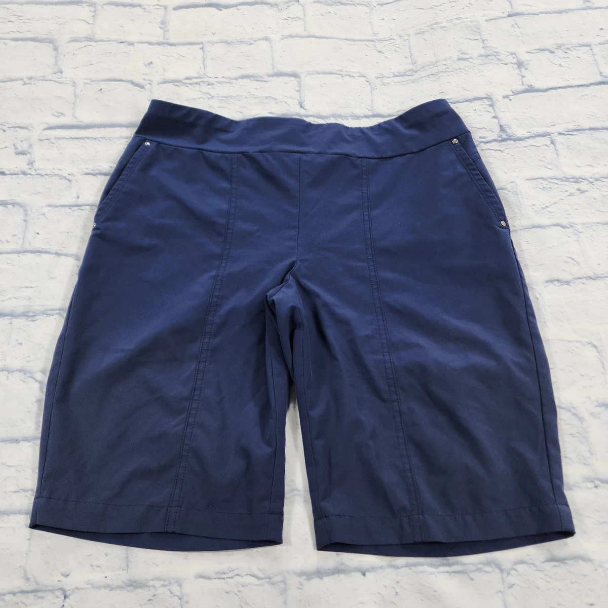 Emporio Armani - Bermudes bleu mer en tissu seersucker avec élastique à