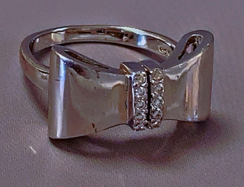 Bague Argent Avec Zirconium - Modèle T55 - Occasion Superbe