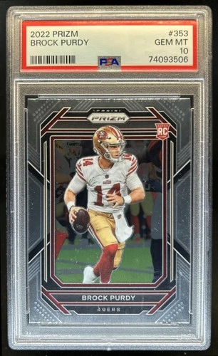 2022 Panini Prizm Brock Purdy RC Rookie #353 49ers PSA 10 GEM MINT