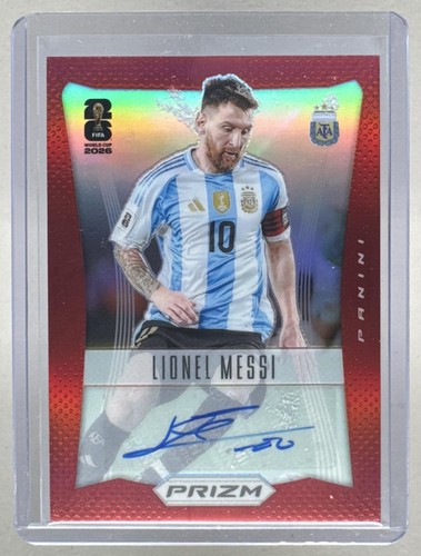 Lionel Messi 2026 Panini Prizm World Cup #12-LM Red 2012 Throwback Auto 74/99