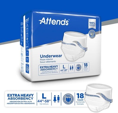 Attends Adult Unisex Disposable Pull-Up Underwear - Large 44''-58''