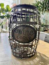 Brown Rustic Metal Wine Barrel Cork Cage